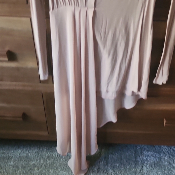 BCBGMaxAzria Cream Long Sleeve Sheath Dress Casual - Picture 6 of 6